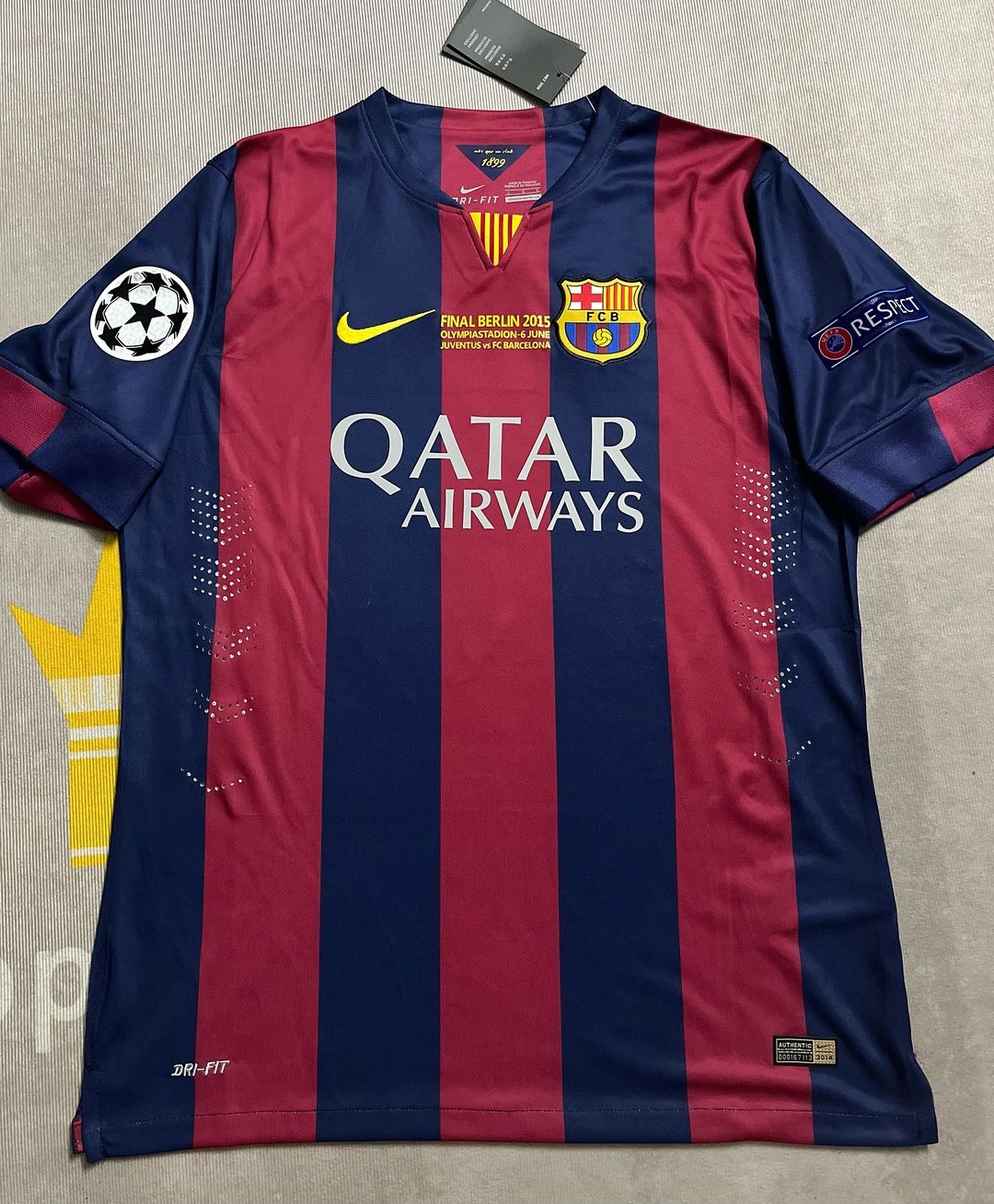 Lionel Messi Barcelona 2015 Berlin Final Champions League Jersey